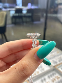 Deposit for Katie 14K solid white gold 4carat E/VVS2 with 0.914ct marquise band, with 14k solid white gold 0.572ct marquise bubble wedding band