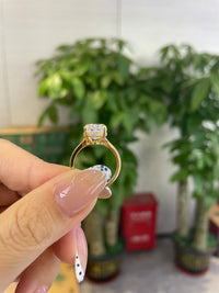 For CindyBeauty, 5.25ct + 0.098ct Oval Split Shank Lab Diamond Ring, D/VS1, 18k gold
