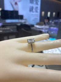 For Coretha Park 3.1ct Radiant cut 0.516ct/36p side stones E/VS1 14k gold
