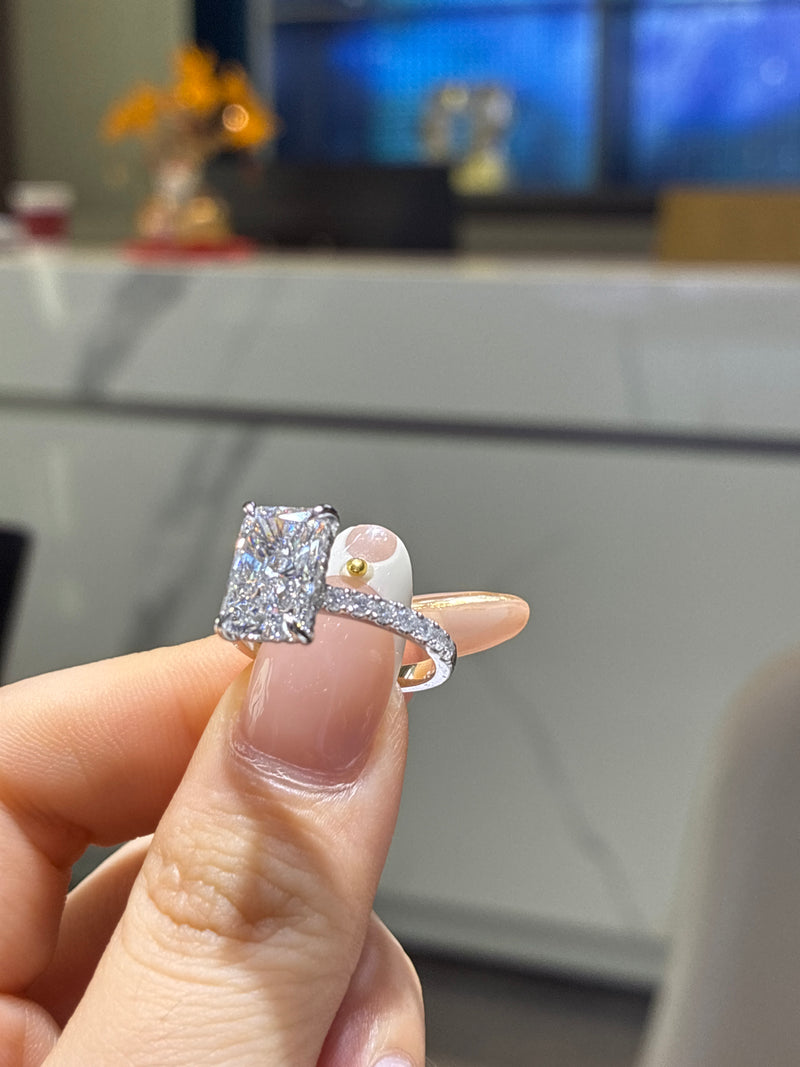 For Louisiana 14k yellow gold with hidden halo D/vvs1 customize