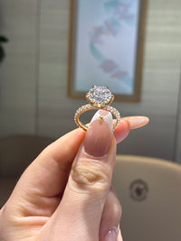 deposit For Kary 14k gold E/vvs2 main stone 3ct side stone 0.926ct customize