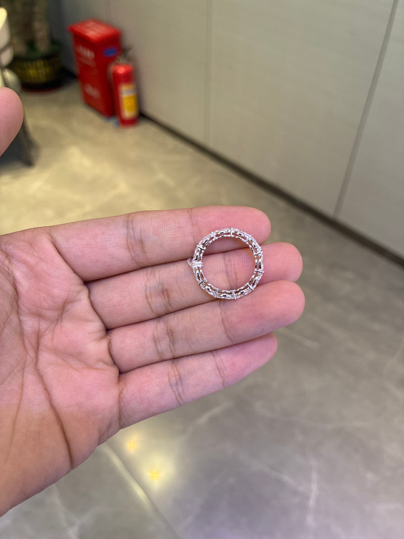 For For rachel_espinel 14k white gold marquise diamonds band ring