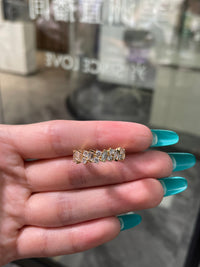 Deposit For AubreyRose1981 14K solid white gold 1.146ct stones D-E/VS-VVS clarity,3.5mm wide and 1.94mm thick band(customization)