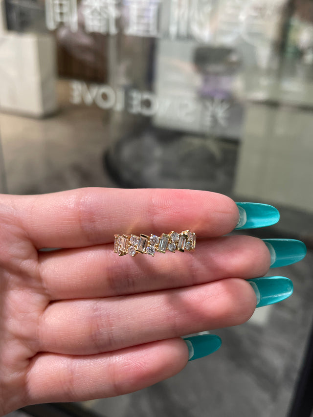 #4th Deposit For AubreyRose1981 14K solid white gold 1.146ct stones D-E/VS-VVS clarity,3.5mm wide and 1.94mm thick band(customization)