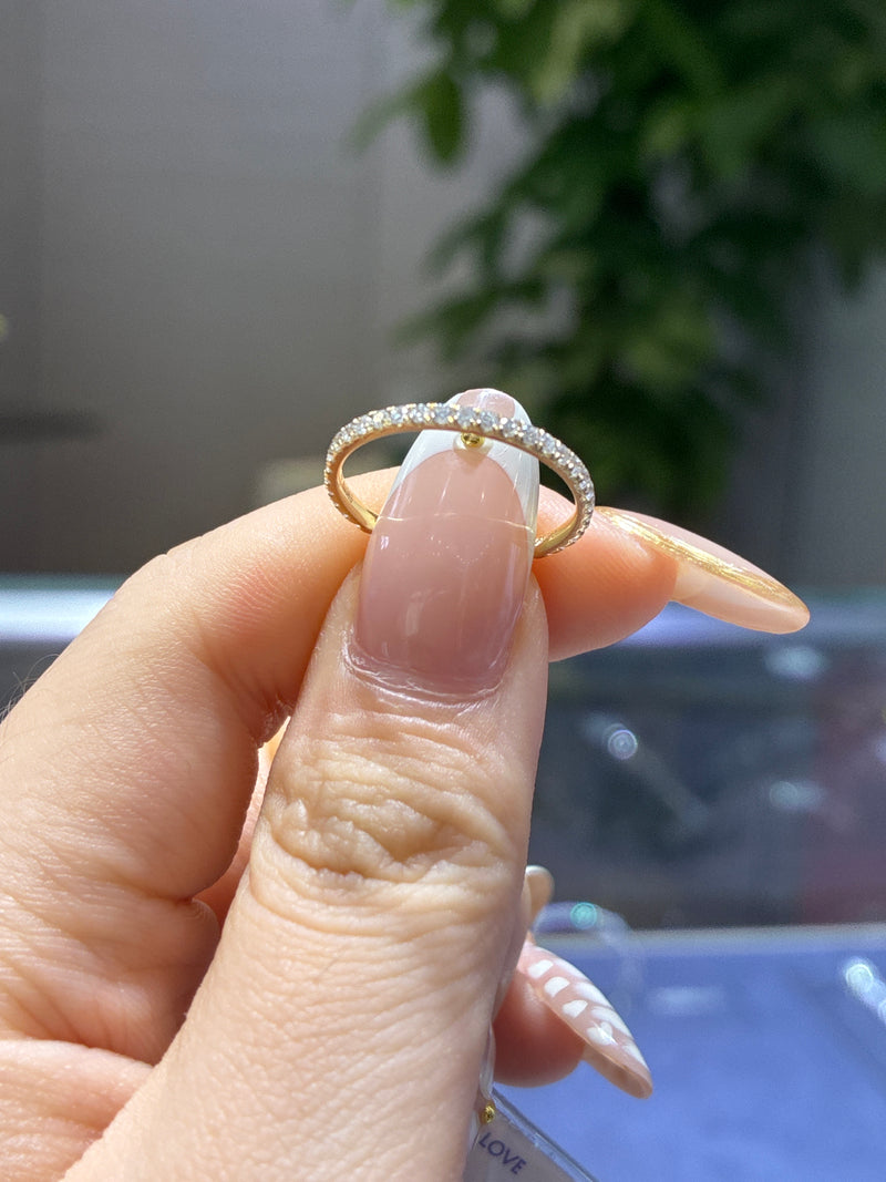 For Gabriela 14k yellow gold half pave band