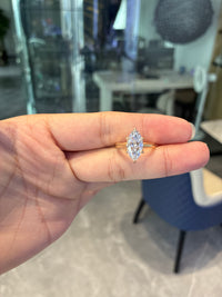 For Lulu A 14k yellow gold ring with 2.5ct diamond