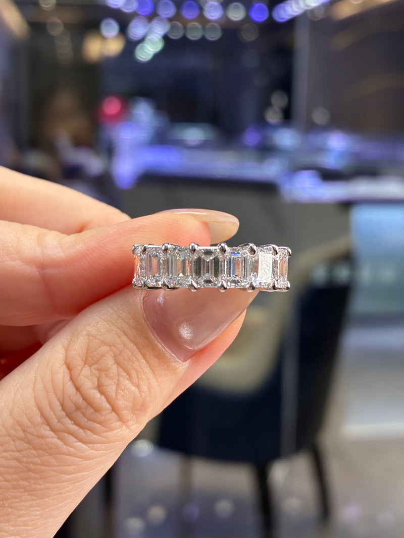 For Tess, deposit for 3.565ct Half eternity band, in 14k yellow gold, DE/VS-VVS