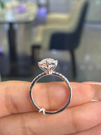 Deposit for LivingWithCarolina 14k white gold, 3ct main stone, 0.2ct side stone, around 3g weight, E/VS1