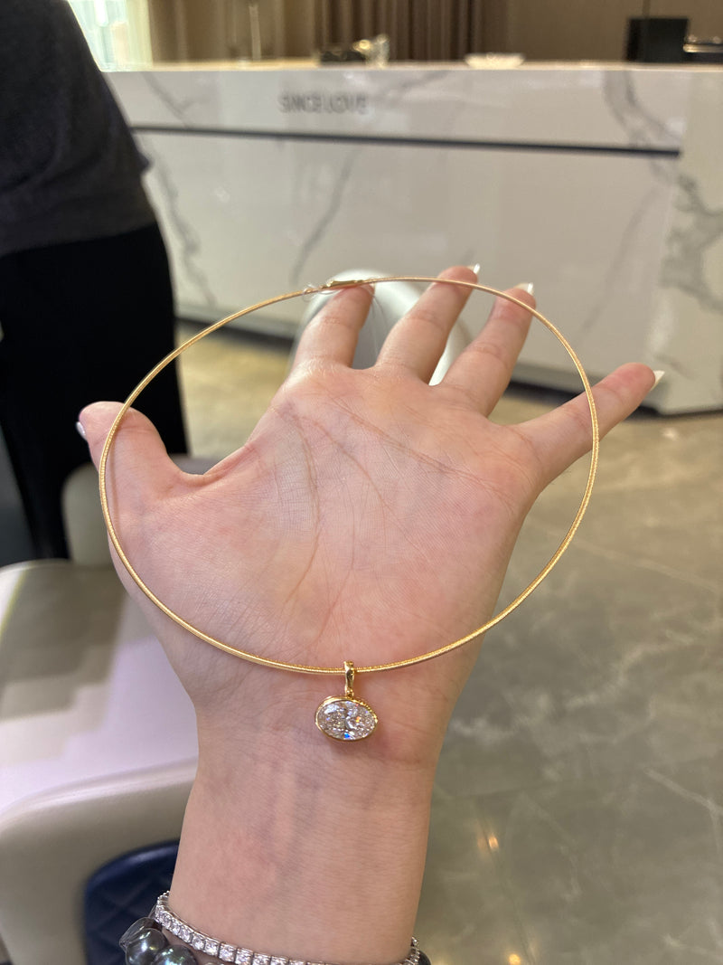 Deposit For Emily 18k omega chain with 2.05ct oval D/VVS2(ready to ship)
