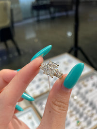 For Kelcie Lauren         •Platinum950 2carat D/VVS2 with 0.285ct Size 6.                          •18K solid white gold 5.899ct emerald full eternity band.       •14K solid yellow gold 3.03ct E/VVS2 with 0.437ct pave band.       •18K open band(custom)