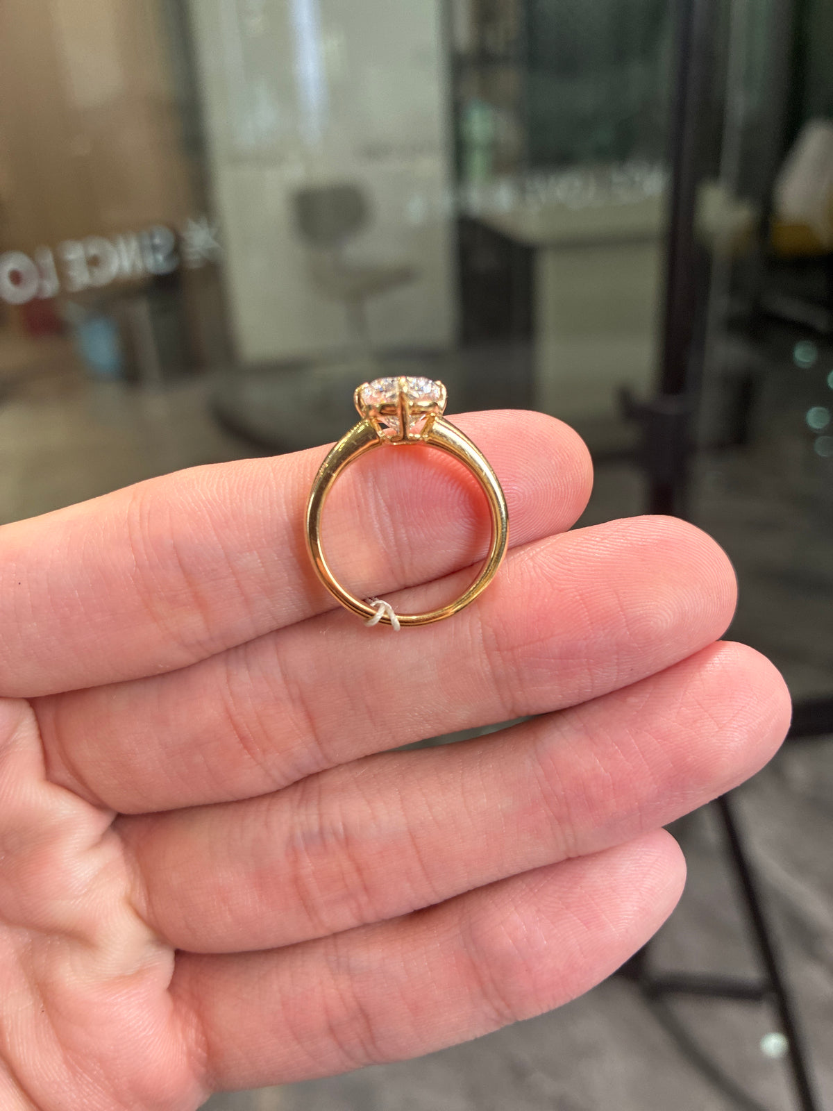 Retainer for Nat 2ct Cushion Shape Center Stone E/VVS2 14K Solid Gold US Size4.5/5/5.5