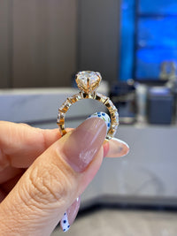 Balance For Kari for 3ct marquis with marquis band,E/VVS2, 14k yellow gold