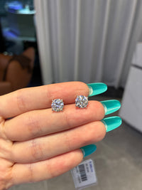 Customization For Gametimebaby Platinum950 1.53carat D VVS2 6prongs ring&18k white gold 4prongs earrings E VVS2(1carat each,total 2carats)with flying saucer. Each stone comes with IGI certificate