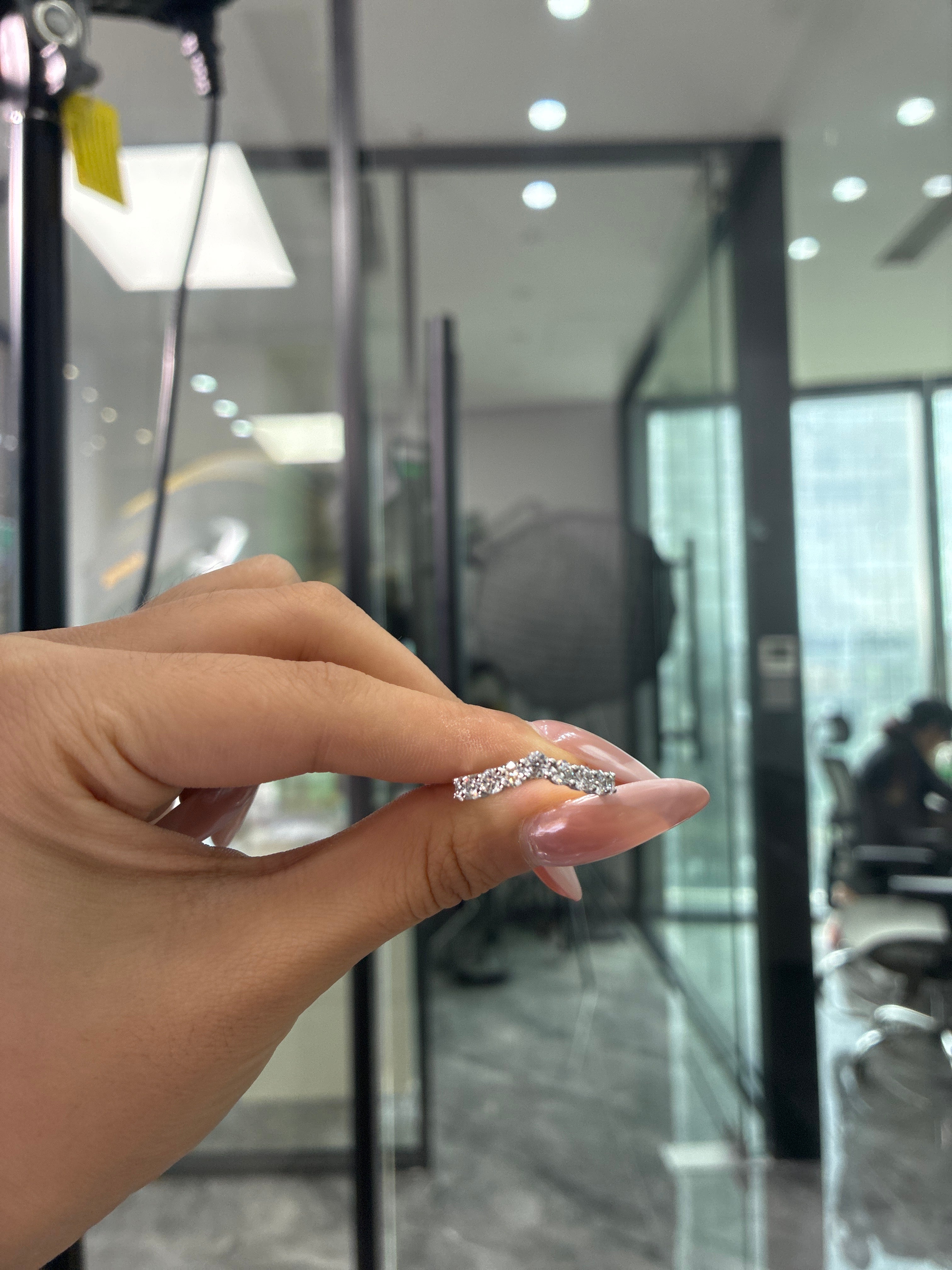 Deposit for Desiree Gideo, 14k white gold, 0.996ct total diamonds
