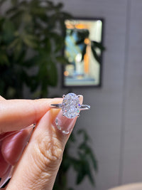 remaining balance For Cockapoo ocean 2ct Oval Solitaire Ring, D/VVS2, 14k gold