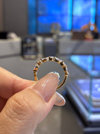 For Karina, 0.58ct marquis lab diamond band in 14k yellow gold