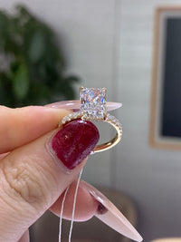 Remain Balance For Becky 14k white gold radiant cut D/vvs2 customize