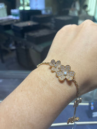 For fiona 18k gold clover bracelet 2.695ct DE/vvs