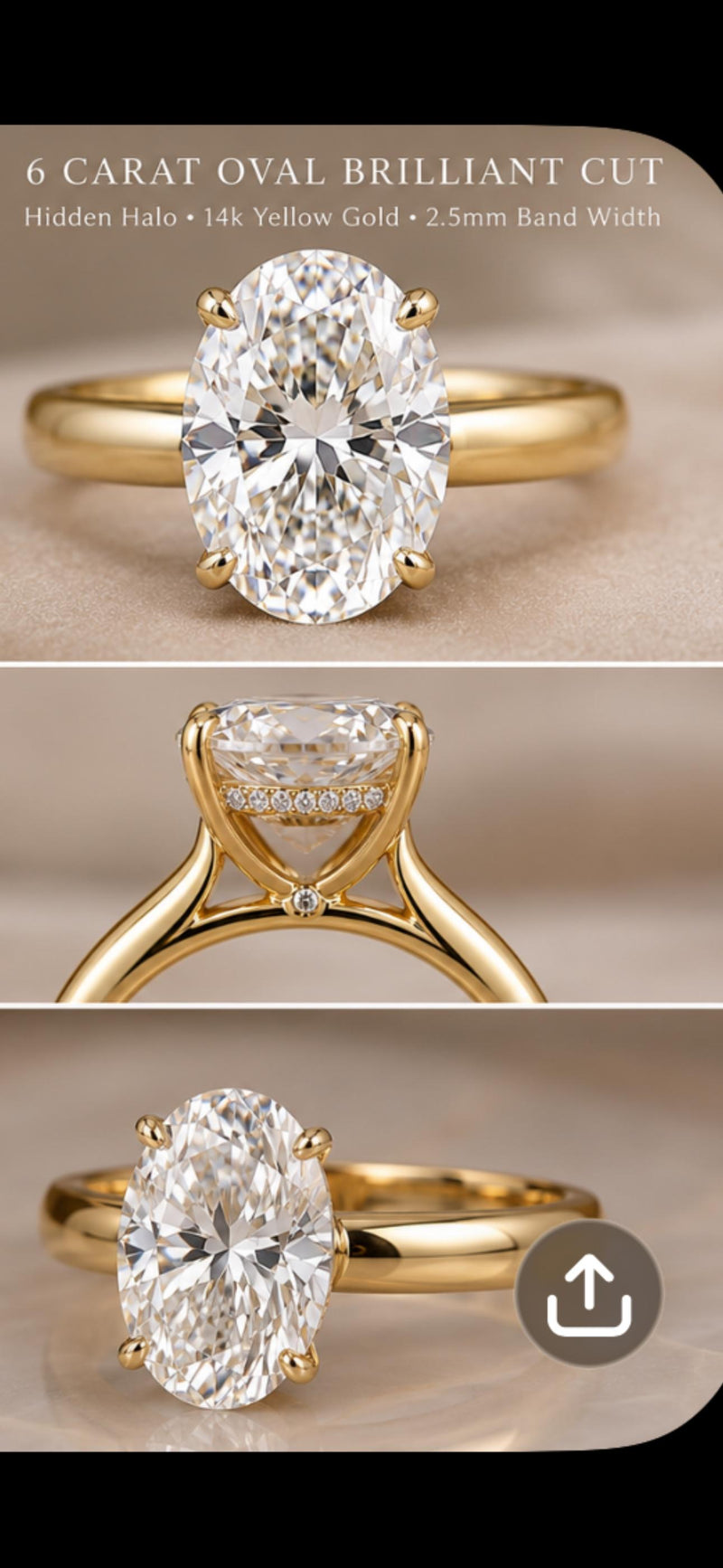 Lock stone deposit $200 for Kristin 14k yellow gold, 8ct oval cut diamond, E/VVS2