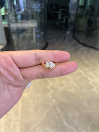 Remaining balance For hope 14k yellow gold ring with 1.5ct pear cut diamond