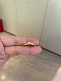 For Brooke Aragon 14k yellow gold band with 0.330ct side diamonds