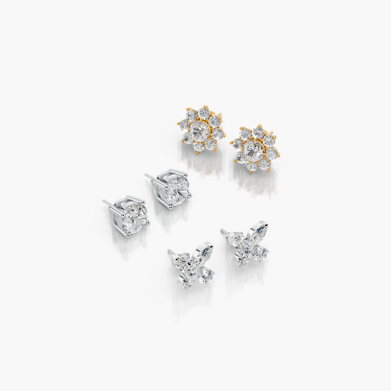 diamond stud earrings