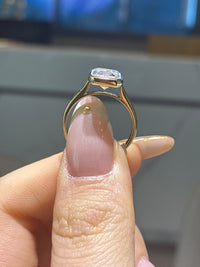 For Jess 14k yellow gold E/vs1 2.87 ct bezel radiant cut