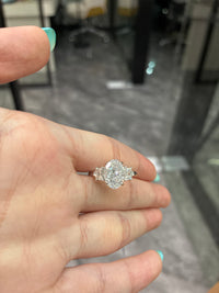 Deposit For Cynthia 14K solid white gold 3.24ct D VS1 with 0.702 side stones
