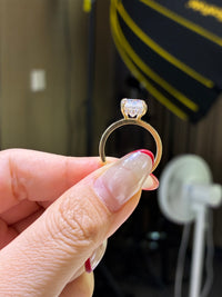 4.08ct+0.238ct Radiant Lab diamond Ring,E/VS1