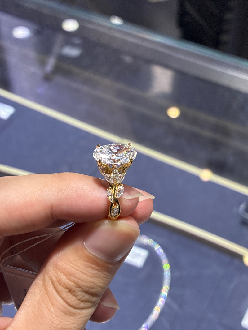 For RZman,deposit for 3.03ct main stone,D/VS1 with side stone 1.08ct 14k yellow gold