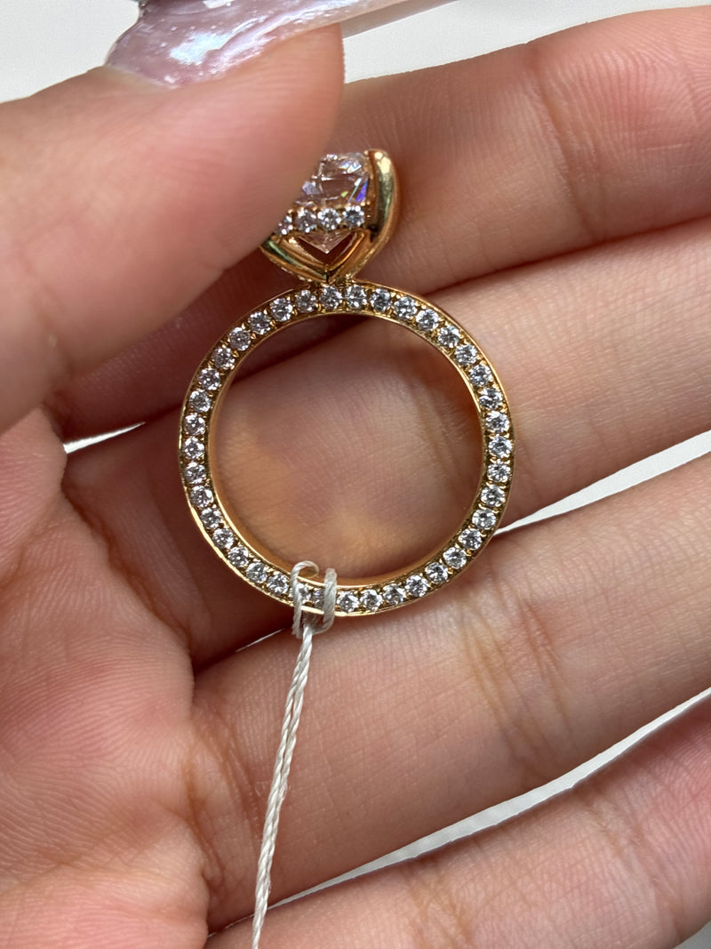 Deposit for Dennisss 14k yellow gold, ring+band, 1️⃣3.52ct radiant cut diamond with E color and VVS2 clarity, 2mm width band, hidden halo, Chanel band, Engraving and two birthstones included 2️⃣0.6ct mixed band.