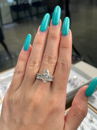 Remaining balance For Clara      •14K solid yellow 3.03ct marquise E/VVS2 with 0.499ct pave band •14k solid yellow gold with 1.145ct/7p princess cut eternity band