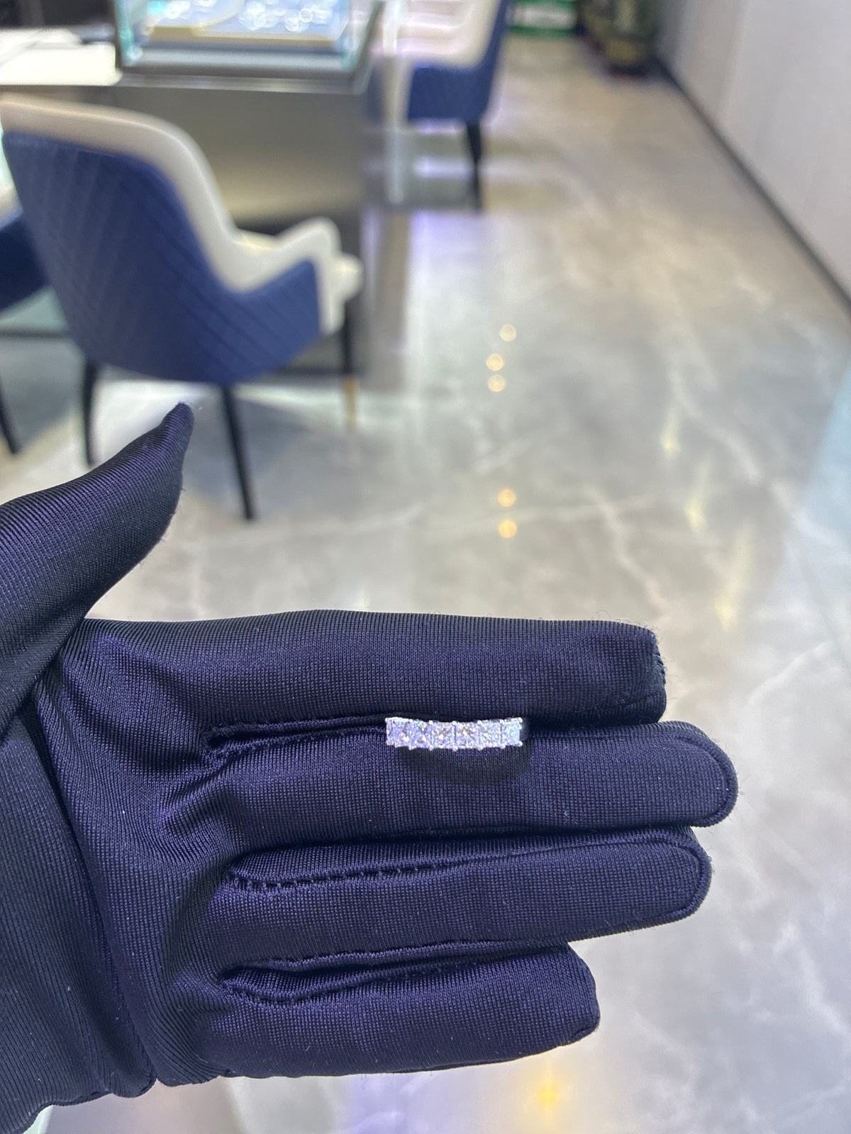 Retainer For Kai 14K yellow 3.02ct princess cut E/VS1 with hidden halo and half pave, with half pave princess cut band(free engraving)
