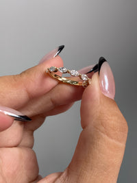 For customize Taco 5ct Radiant 14k white gold,with marquise band with 0.50-0.60ct diamond on, Extra hidden halo