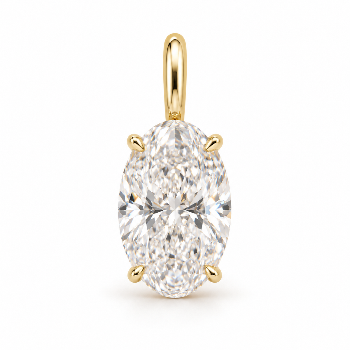 For Jack, custom order for 1ct Oval lab diamond pedant only , E/VVS2, in 14k solid yellow gold