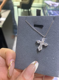 For Hana 18k white gold DE/vvs 2.07ct cross necklace remaining balance