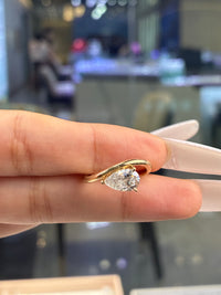 For for Nukey 14k yellow gold, 1ct center stone, E/VVS2, size7.5