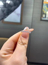 For Ara 18k white gold simple band customize
