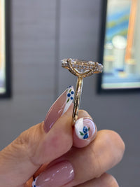 For Kate, deposit for 5ct Moval lab Diamond Ring, E/VS1, 14k yellow gold