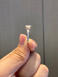 For Ashley 1.43ct/1p Emerald Cut 0.313ct/16p D/VVS2 in 18k gold