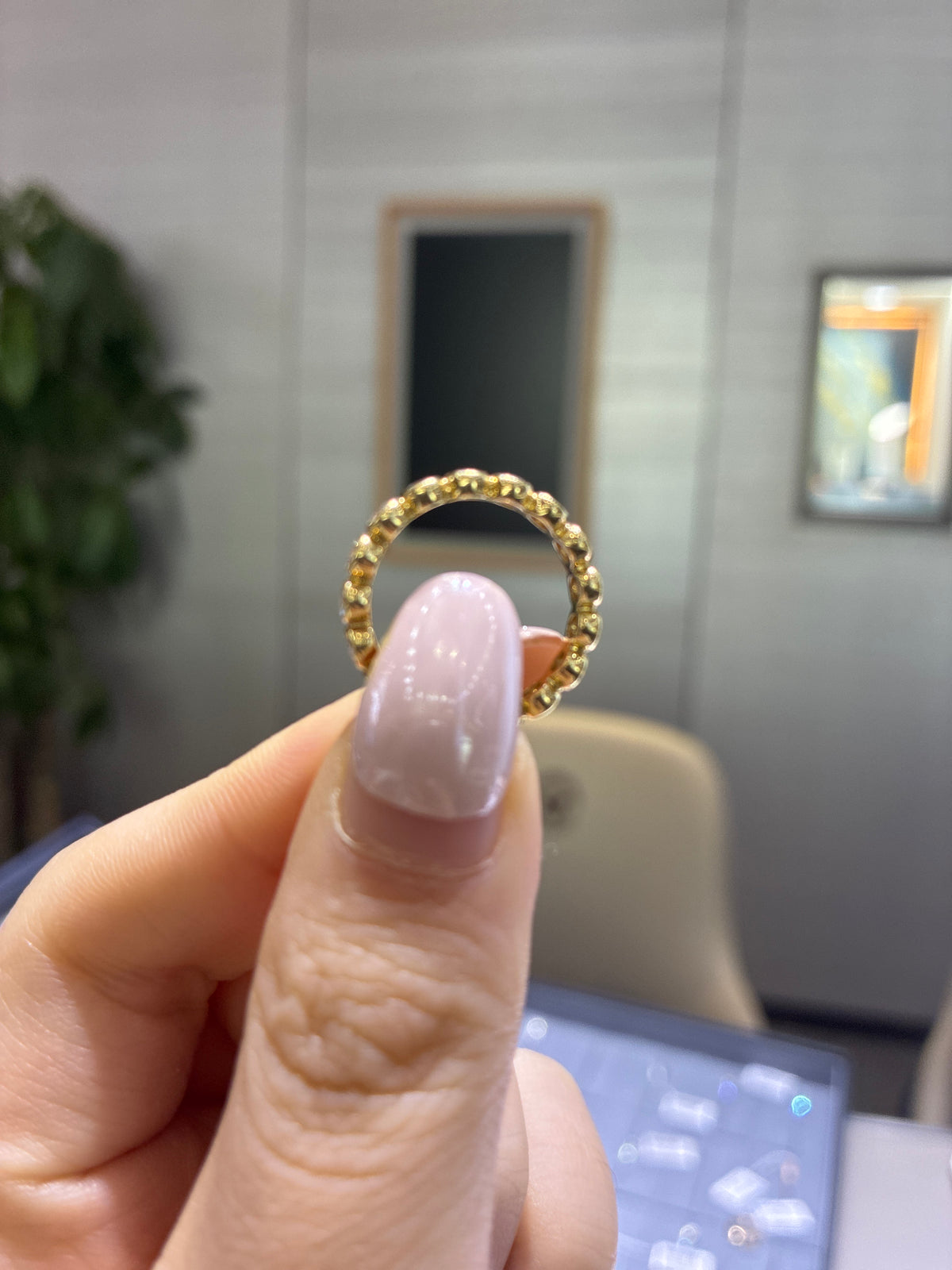 For Devon 14k Gold full  bezel band 0.985ct(Final Payment )