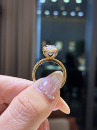 For Samantha, Deposit for 5ct+0.306ct Oval Solitaire Lab Diamond Ring, E/VVS2, 14k Solid gold