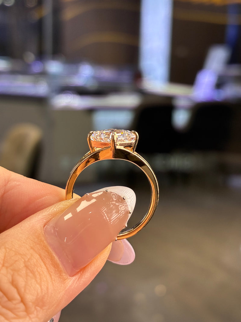 For Autumn, deposit for 3ct Asscher cut engagement ring, E/VS1, in 14k yellow gold
