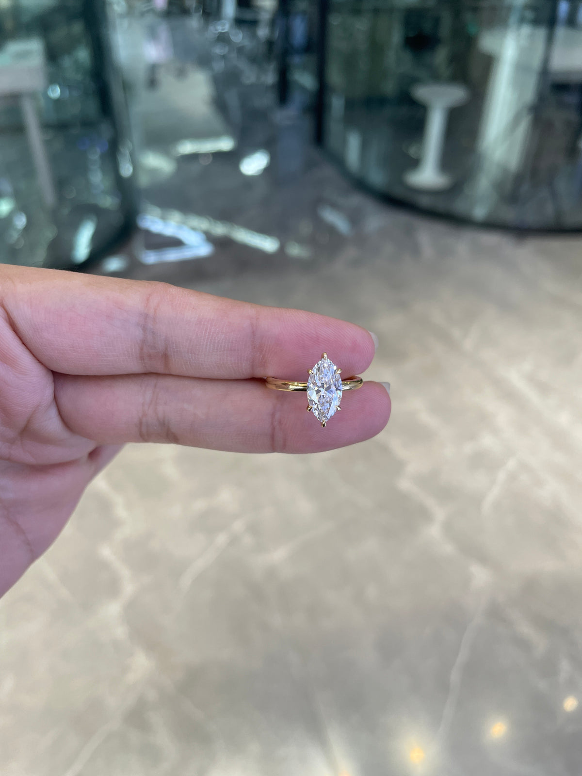 Deposit For Deanna 14k yellow gold ring with 1.5ct marquise diamond