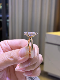 Deposit for Mariela // 5ct Moval 14k yellow gold with hidden halo,E/VS1