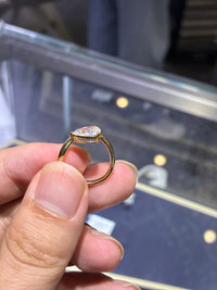 For Rashida,pinky ring pair cut 1.02ct D/VVS2 14k yellow gold