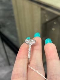 For Kristine 14k solid white gold 3.03ct radiant E VS1,with 0.56ct hidden halo and side stones ring. Come with IGI&GIL certificates