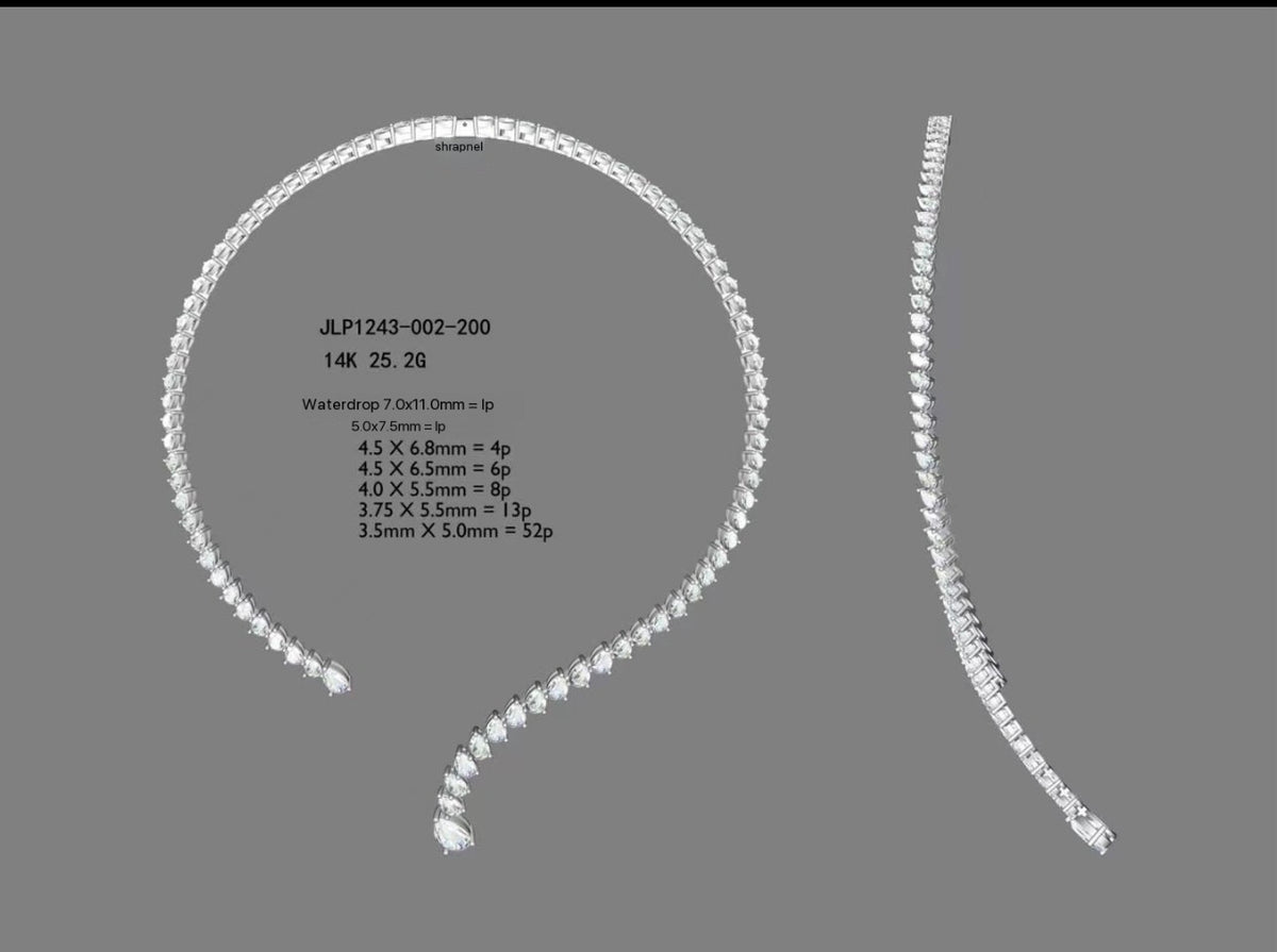 Deposit for Sherry 14k white gold necklace
