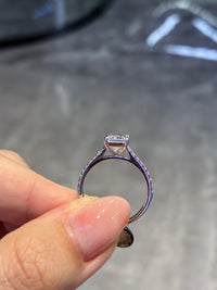 Deposit for iam_Adwoaa, 14K White gold 2ct emerald cut ring