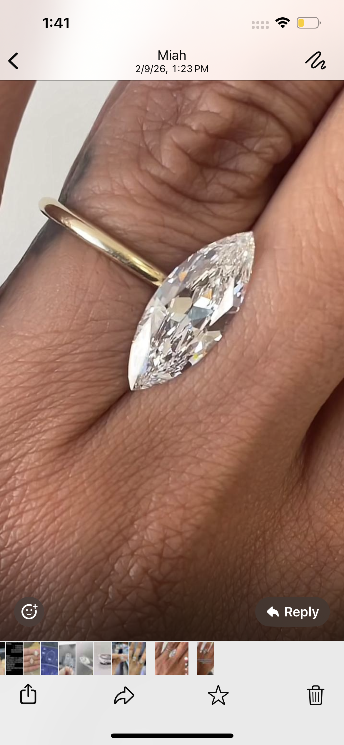 Deposit for Miah (14k yellow gold,6.5 carats,custom ratio,custom style of the band, improve traditional cut )